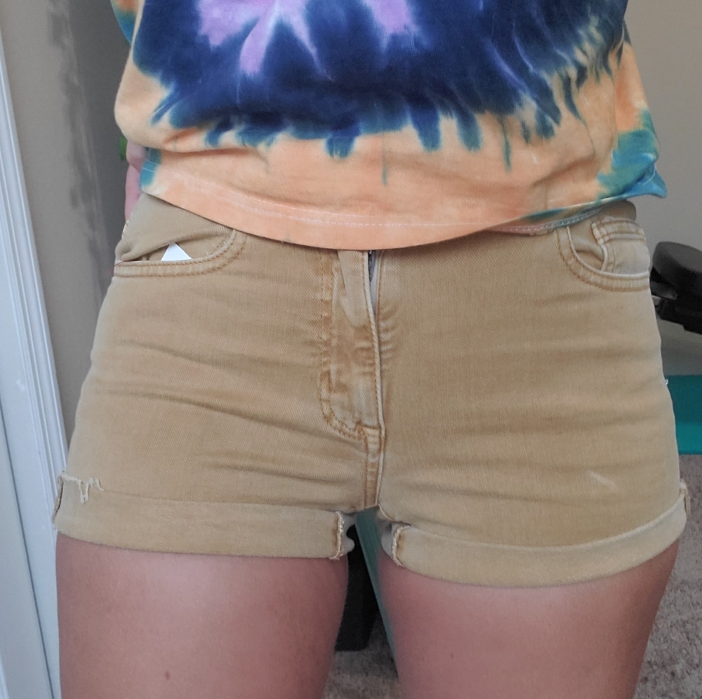 AE | HI Rise Stretch Shortie Shorts